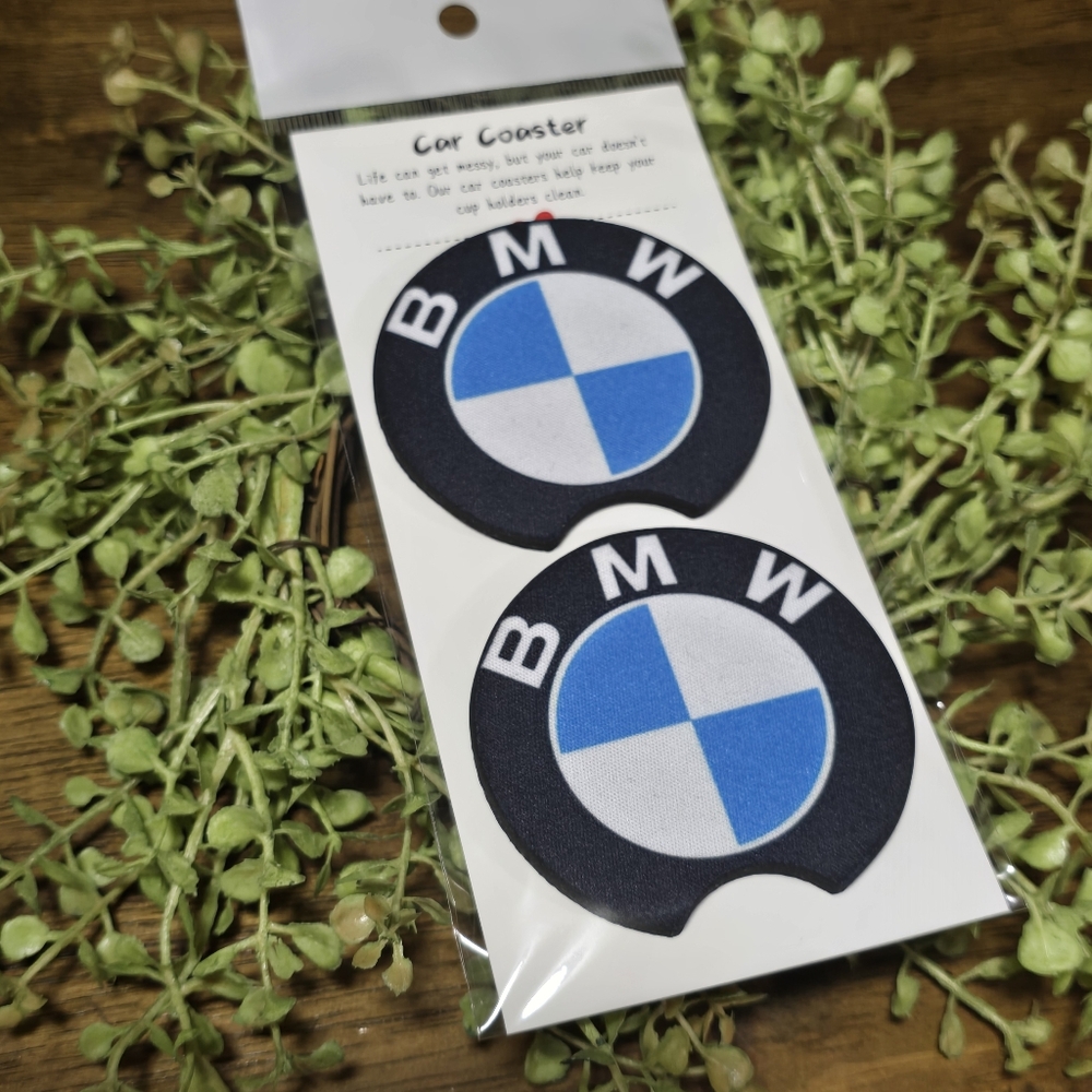 BMW Black and Blue Car Coaster Set